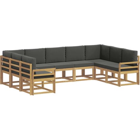 Outdoor Sofa Set with Cushion 9 pcs White and Anthracite vidaXL (1/5)