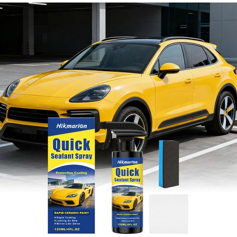Automotive ceramic coating spray for car body paint protection, hydrophobicity, stain resistance, polishing, and restoration care -- 120ML + towel1 + sponge1 -- BIEMMEDUE (1/5)
