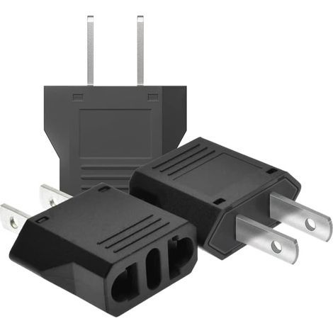 【3 pièces】 Adaptateur de Voyage,adaptateur prise france vers usa,adaptateur prise usa,adaptateur usa,adaptateur prise canada,Adaptateur Prise Universelle Americaine/Chine/Japon/Canada/Mexique (1/5)