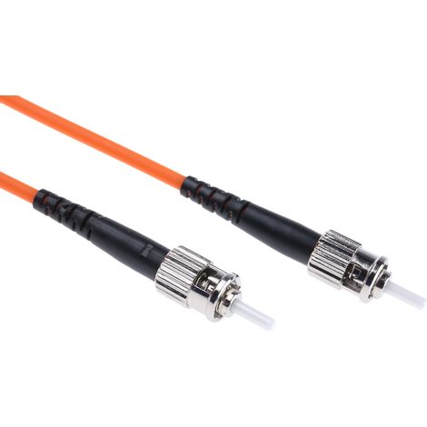 Câble fibre optique RS PRO 2m Avec connecteur / ST, OM1 Multi-mode ( Prix pour 1 )