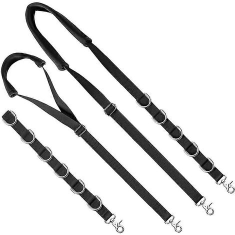 Sangle ventrale de toilettage pour chien, boucles de toilettage pour rallonge de bras de table avec boucle de serrage, laisse de contention pour le bain, noire (1/5)