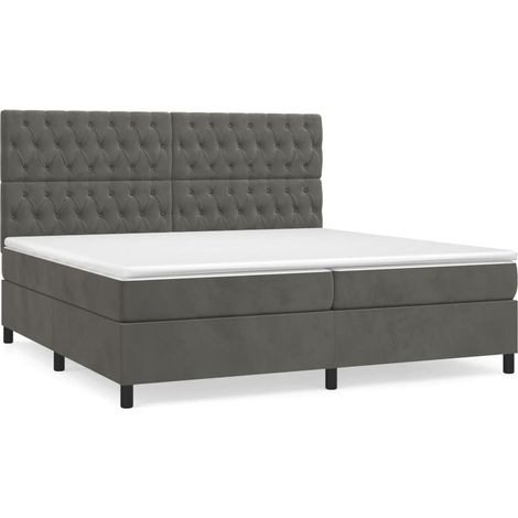 Maison Exclusive - Boxspringbett mit Matratze Dunkelgrau 200x200 (1/5)