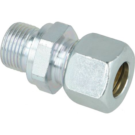 Raccord à visser droit mâle 3/8'' x 12 mm avec filetage cylindrique