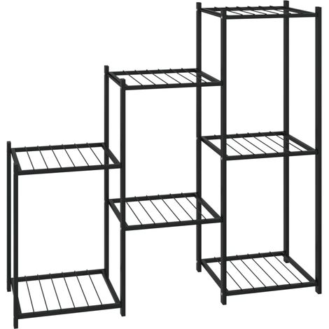 Jardinière, Pot de Fleurs d'extérieur, 83x25x80 cm Noir Fer OIB4332E (1/5)