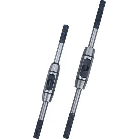 sourcing map Tourne à Gauche Porte Taraud Réglable Robinet Clé Poignée pour Métrique M6-M14 Robinet Fraise Clé à Tarauder Outil Corps Moulage sous Pression (1/5)