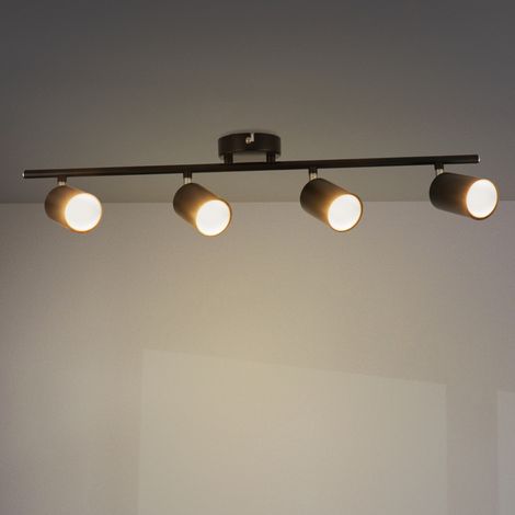 IluminaShop - Lampara de Techo Serie Black 4  Focos GU10 (1/3)