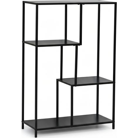 Libreria 3 Ripiani Ampi Scaffale Legno Ufficio Casa Soggiorno 77x33x114 cm