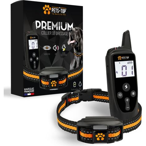 Collier de dressage pour chien avec télécommande – 3 modes réglables – Étanche IPX7 – Autonomie 1 mois – 1000m de portée – One Pets-Top