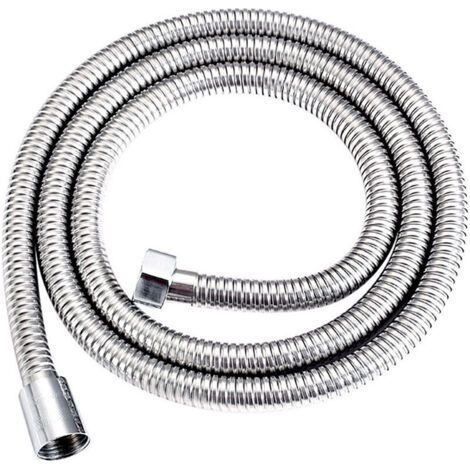 2 Pcs Flexible de Douche 150CM, Acier Inoxidable Anti-Torsion Anti-Explosion Anti-Fuite Anti-Corrosion Tuyau Douche, avec Connexion Universelle G 1/2", Interface en Laiton, pour Douchette à Mai