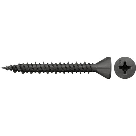 Vis 3,9x35 phosphatée anti-corrosion à tête fraisée cruciforme et filetage total pour plaque de plâtre/Boîte de 1000