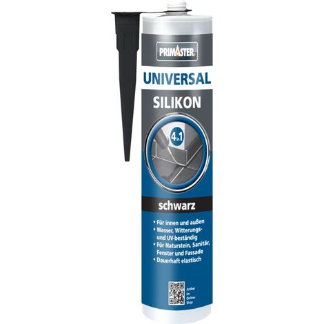 Primaster Universalsilikon 4 in 1 Schwarz 300ml Vergilbungsfrei Innen&Außen (1/2)