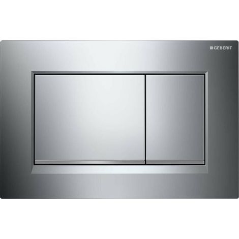 Placca Geberit Sigma20 Square Cromato lucido / Cromosatinato Doppio Tasto (ex Sigma30) 115.883.KH.1 Cromo Satinato