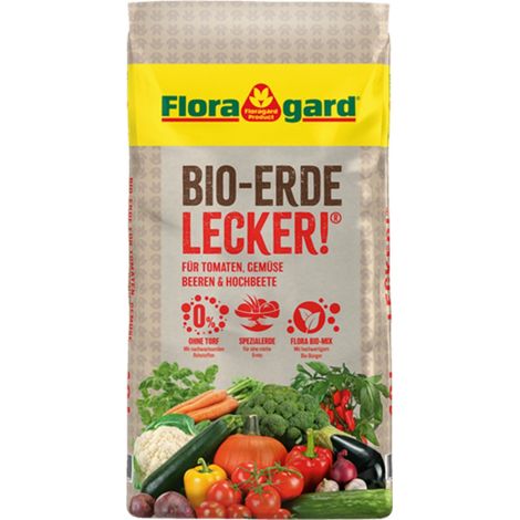 Floragard® Erde Lecker® für Tomaten Gemüse Beeren und Hochbeete - 20 Liter