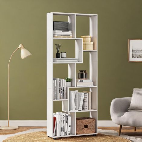 Bibliothèque blanc en bois 70 x 24 x 178 cm (1/5)