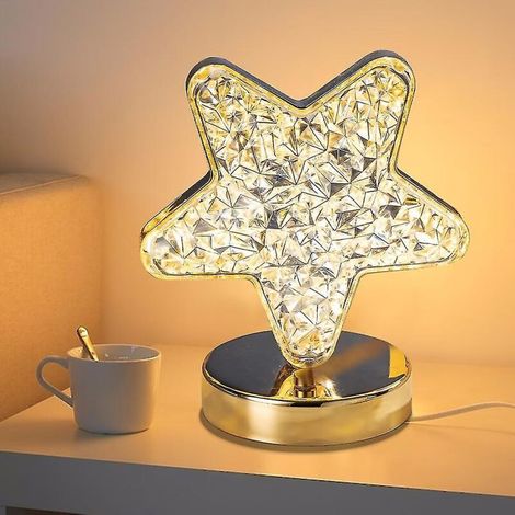 Lampe étoile lune, lampe tactile à intensité variable, 3 Modes de couleurs, lampe de Table en cristal, veilleuse Led à côté pour les décorations du Ramadan (1/5)