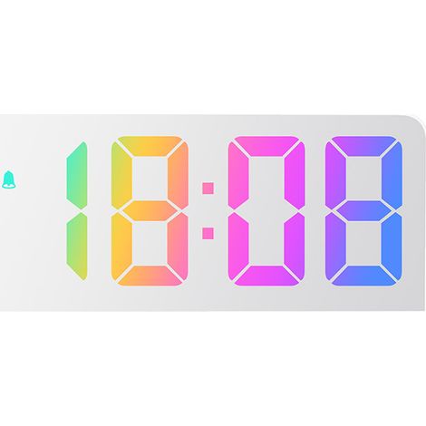 Réveil LED numérique de chevet multifonction, affichage température, date, son et luminosité réglable (1/5)