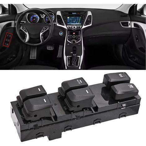 93570-2S0009P is applicable to the master switch of the power window regulator in 2010-2015 Hyundai Tucson vehicles. (1/4)