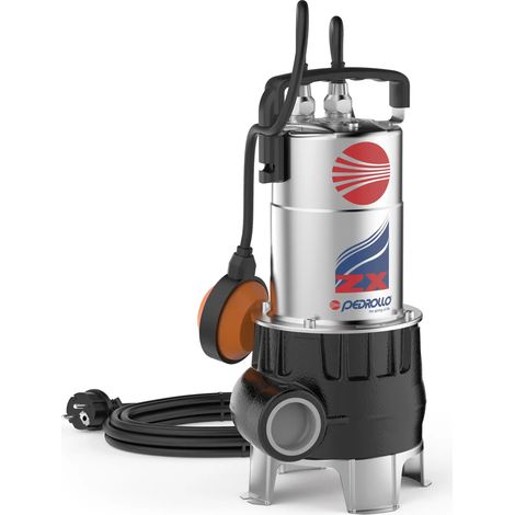 Pedrollo ZXm 1A/40 (5m) - Pompe électrique submersible monophasée VORTEX pour eaux usées