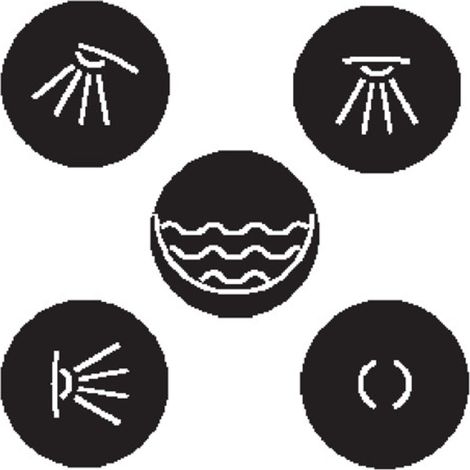 Hansgrohe HG Símbolos adhesivos negro, 97218610