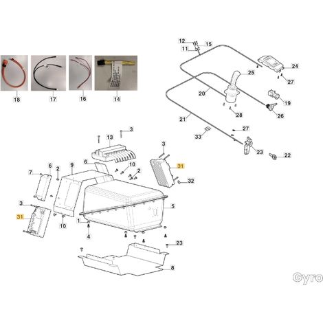 Rasentraktorsteuerung GYRO500e ORIGINAL STIGA Modelle 118361054/0