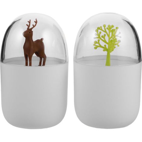 CCYKXALot de 2 Boîtes à Cure-Dents et Végétal Vert Couvercle Anti-Poussière Compactes et Portables pour Maison Bureau et Voyage Distributeurs Pratiques et (1/5)