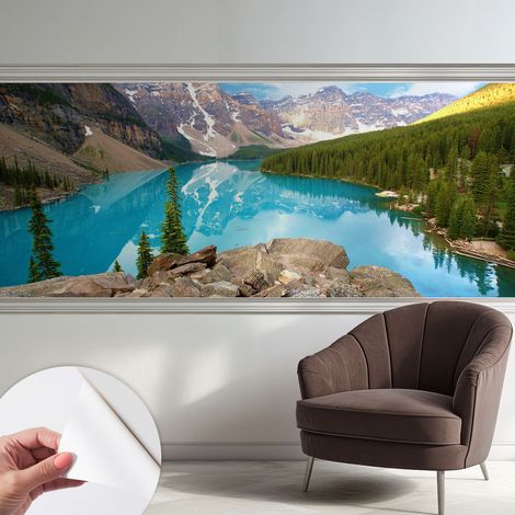 Carta da parati autoadesiva - impermeabile - murale da parete - decorazione murale - Lago blu 250x104 cm (1/5)