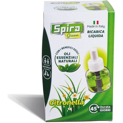 Spira Green Flaconcino Ricambio Insetticida Liquido agli Olii Essenziali per Elettroemanatori Vaporizzatori (1/2)