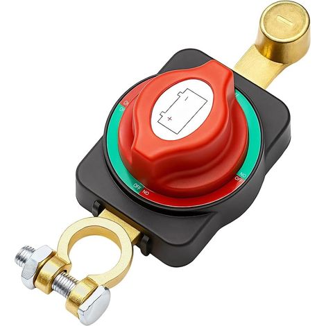 Coupe Circuit Batterie 12v 24V 48V, Interrupteur Déconnexion ON-OFF Switch Batterie, Disjoncteur Réglable pour Voiture Bateau Camion Moto Camping-car Yacht Montage Direct
