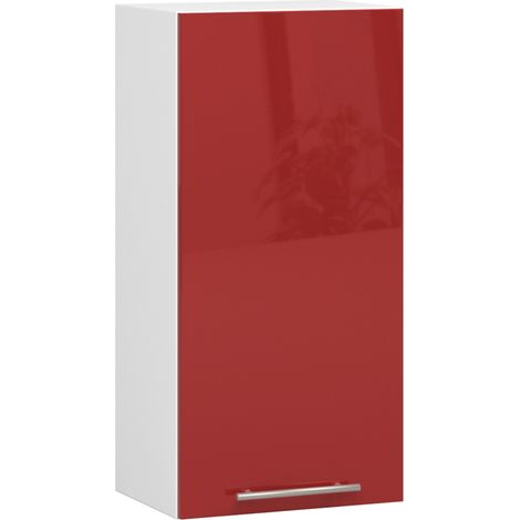 Küchenhängeschrank 40 cm Rot Hochglanz hängend 1 Tür Kollektion OLIWIA Raumhirsch (1/2)