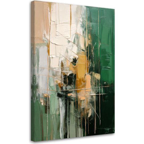 Wandbild Geometrische Abstraktion Grün 40x60 cm (1/5)