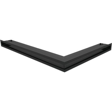 Eck-Lüftungsgitter LUFT links 76,6x54,7x6 schwarz Slim (1/5)