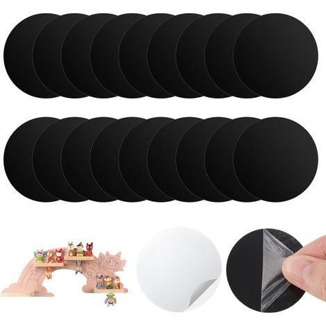 25 Pieces Circular Self-Adhesive Metal Plates 40 mm (1/5)