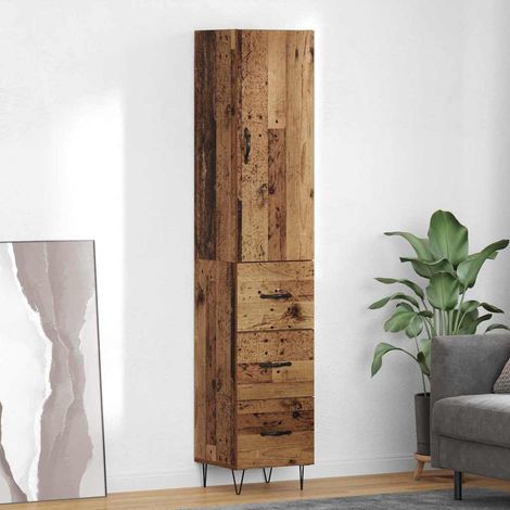 vidaXL  Highboard  Old Wood 34.5 x 34 x 90 cm Engineered Wood