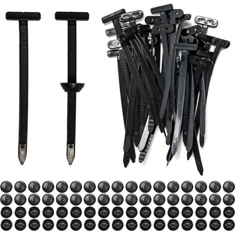 Lot de 50 serre-câbles universels en nylon noir, longs et robustes, autobloquants, fermeture éclair, grande taille, résistants aux UV, multi-usages, en plastique (1/5)