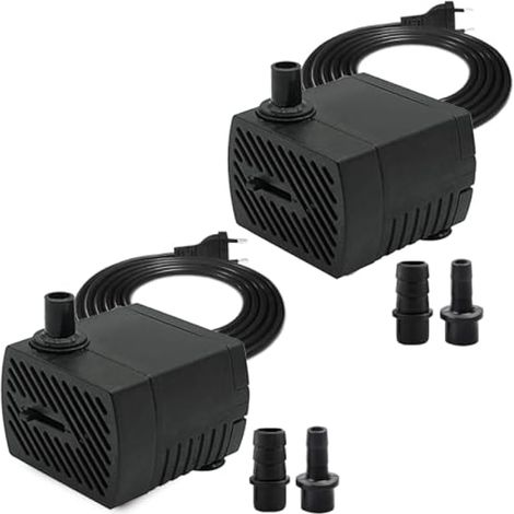 Mini pompe à eau 280 L/h 4 W 220-240 V 50/60 Hz, débit réglable, embouts 8/13 mm, ventouses pour fontaines, petits aquariums et jardins. (1/5)