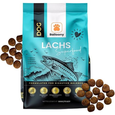 Croquettes pour Chiens sans céréales, Recette hypoallergénique, Saumon Frais et Pommes de Terre pour Une Peau et Un Pelage sains (3 kg) (1/5)