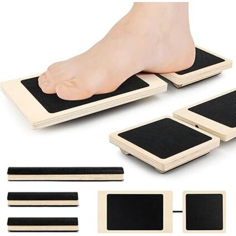 Einteiliges Knöchel-Balancebrett aus Holz für Knöcheltraining, Gleichgewichtsübungen, Knöcheldehnung, Haltungskorrektur und effektive Fußkräftigung. (1/5)