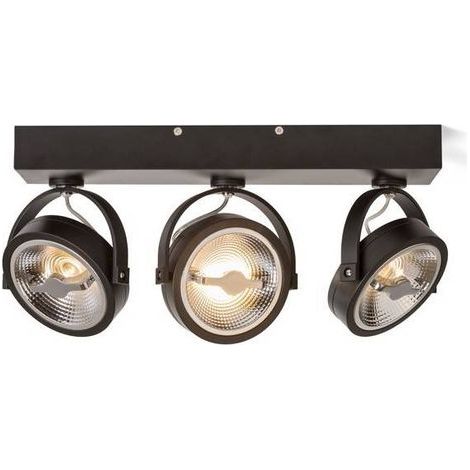 Spot de surface triple LED pour ampoule AR111 GU10 Tête de lampe réglable (1/3)
