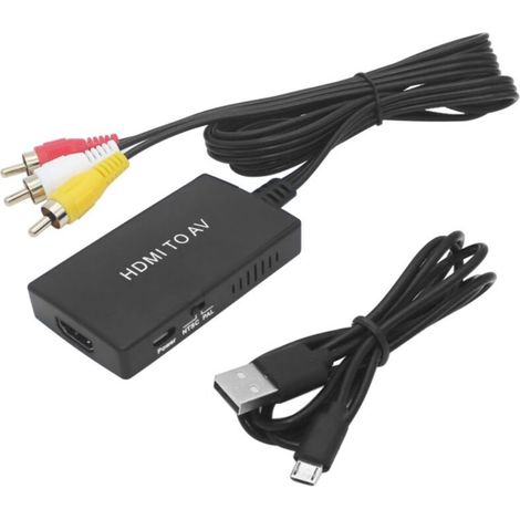 Convertisseur HDMI vers RCA AV 3 en 1, Adaptateur Vidéo Composite pour TV et Moniteurs (1/5)
