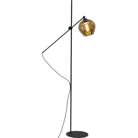 Lampadaire orientable Quinto Smoke avec verre fumé - 1260-05-05-3