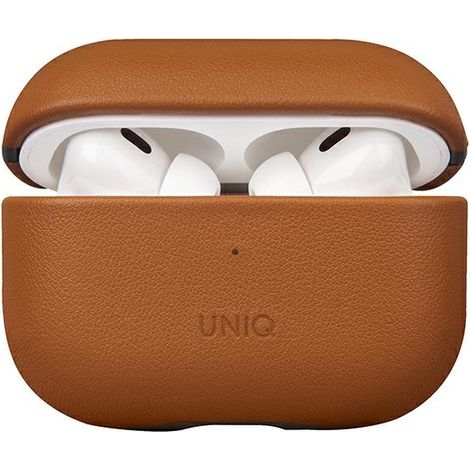 UNIQ Terra AirPods Pro 2. Generation Echtleder-Hülle (2022/2023) Braun/Toffeebraun (1/5)