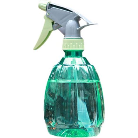 Flacon pulvérisateur en plastique de 500 ml, buse réglable, gâchette, pour l'arrosage des plantes, couleur verte. (1/5)