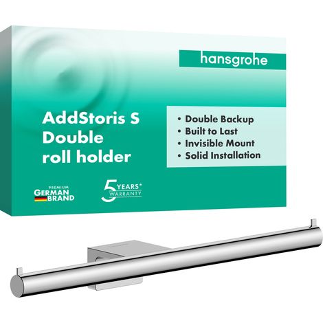 hansgrohe AddStoris S Toilettenpapierhalter doppelt, 41768000 (1/3)