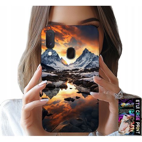 Funda para Samsung Galaxy A40 - arroyo, montañas, picos, Everest + lámina (1/5)