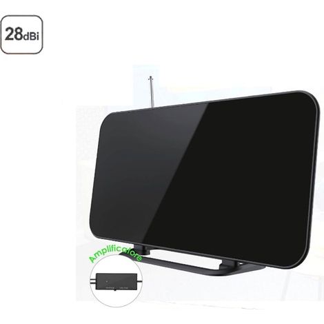 ANTENNA DIGITALE TERRESTRE PORTATILE AMPLIFICATORE 28DB DVB-T AUTO CAMPER CASA (1/2)