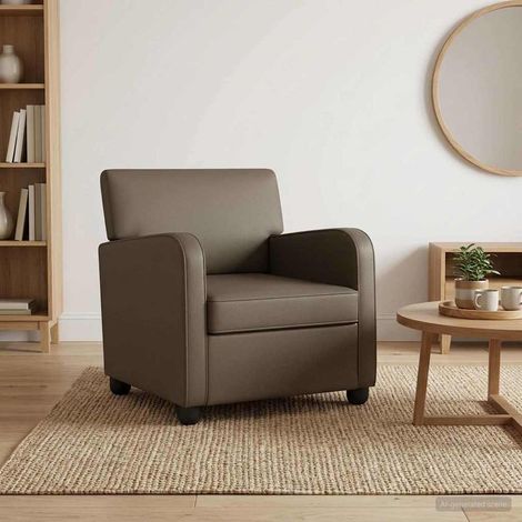 vidaXL Fauteuil Gris Simili cuir (1/5)