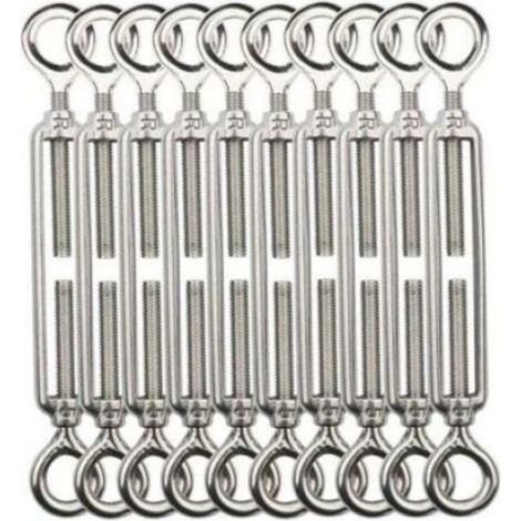 Tendeur De Fil De Fer - M5 - Acier Inoxydable 304 - Pour Câbles Et Cordes - 10 Pièces (1/4)