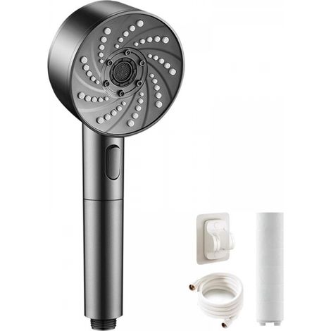 200 pièces Pommeau douche filtrant anti-chlore noir (1/5)