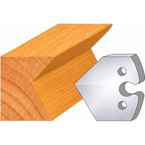 Jeu de 2 Fers Profilés Acier HT 50 x 5,5 mm - N°272 Chanfrein 30° et 45° - Outil de menuiserie - Diamwood