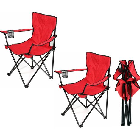 Sifree – Chaise de camping pliante en acier 50 x 50 x 80 cm – Légère avec porte-gobelet – Sac de transport inclus – Polyester résistant à la déchirure (1/5)